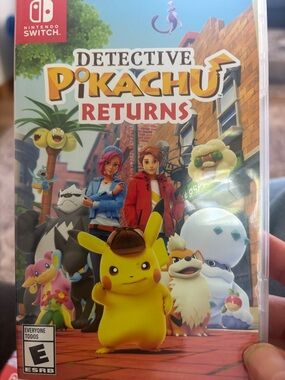 Nintendo Detective Pikachu Returns - Yellow, Red, Blue Cover Art